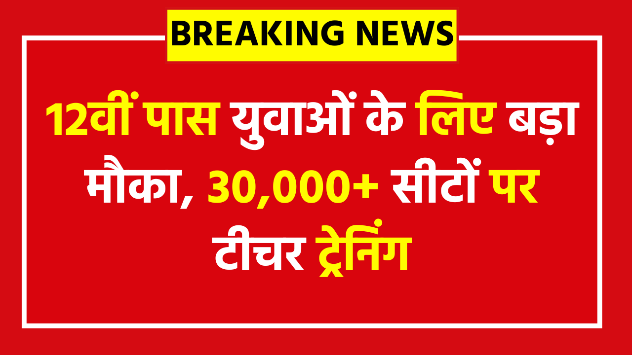 Bihar DElEd Entrance Exam 2026: 12वीं पास युवाओं के लिए बड़ा मौका, 30,000+ सीटों पर टीचर ट्रेनिंग, जानें आवेदन तिथि, योग्यता और पूरी प्रक्रिया
