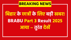 BRABU Part 3 Result 2025 Out - Direct Link to Download TDC and UG Marksheet PDF